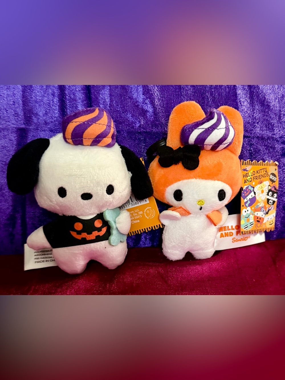 Hello Kitty Halloween Plush Pair Bag Charms